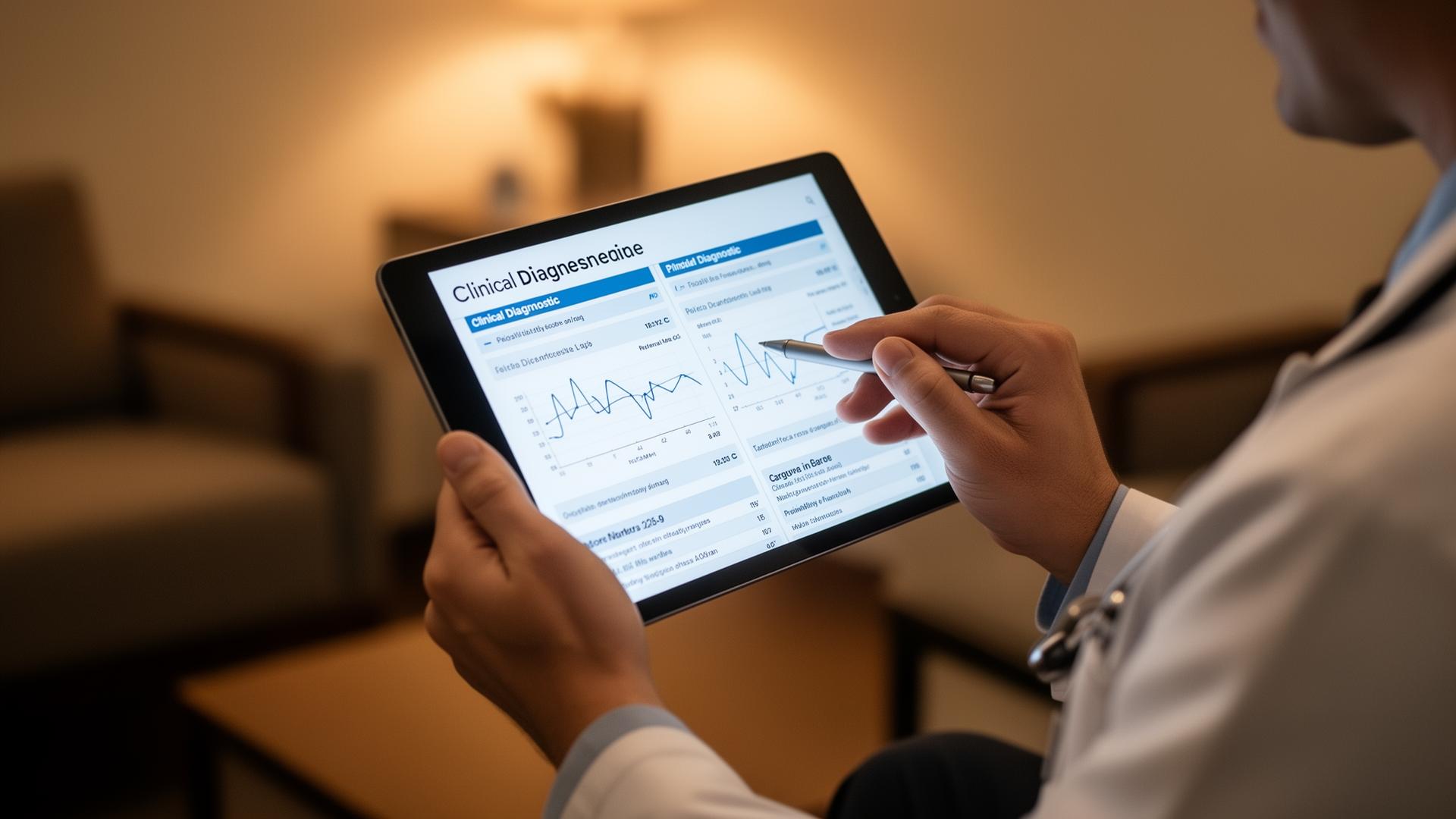 Physician reviewing metabolic screening results
